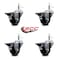Service Caster 3'' Hard Rubber Wheel Swivel 7/16'' Grip Ring Stem Caster Set, 4PK SCC-GR20S314-HRS-716138-4 - alternate 2